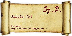 Szitás Pál névjegykártya